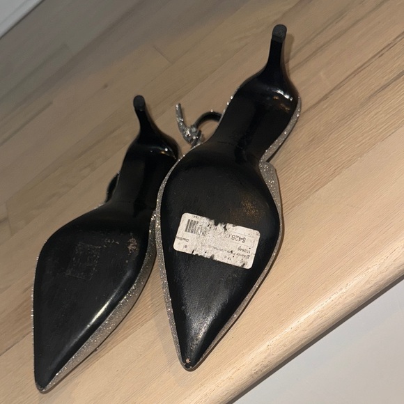 Tory Burch Silver Slingback Heels - Picture 5 of 10